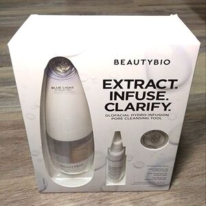 NIB Beauty Bio GLOfacial Hydro-Infusion Pore Cleansing+ Blue LED Clarifying Tool